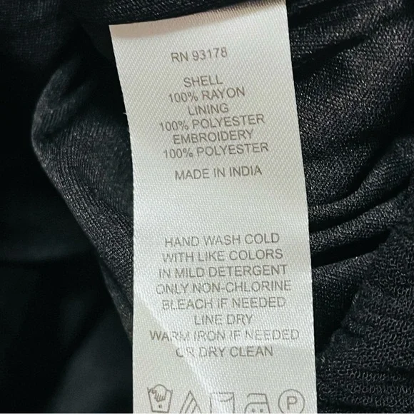 LAURIE FELT Black Peasant Blouse with Multicolor Floral Embroidery - Picture 8 of 16